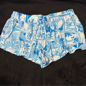 Hurley Blue and White Women's Cargo Shorts